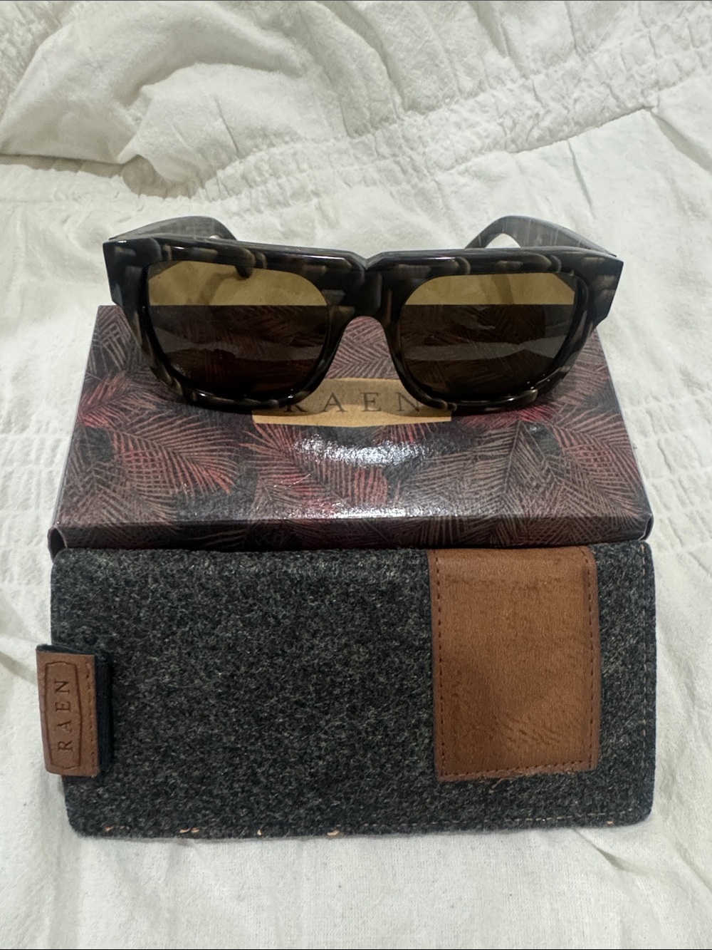RAEN Tortoise Shell Sunglasses with Brown Polarized Lenses